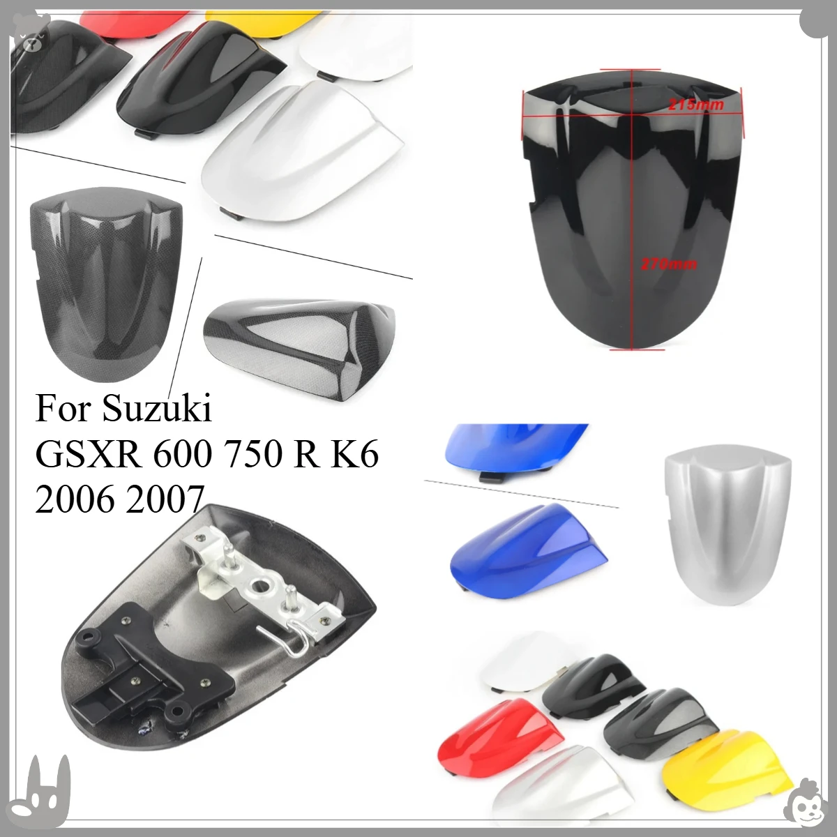 Обтекатель сиденья мотоцикла для Suzuki GSXR 600 750 R K6 2006 2007, обтекатель заднего пассажирского сиденья, часть обтекателя GSXR750 GSXR600
Обтекатель сиденья мотоцикла для Suzuki GSXR 600 750 R K6 2006 2007, обтекатель заднего пассажирского сиденья, часть обтекателя GSXR750 GSXR600