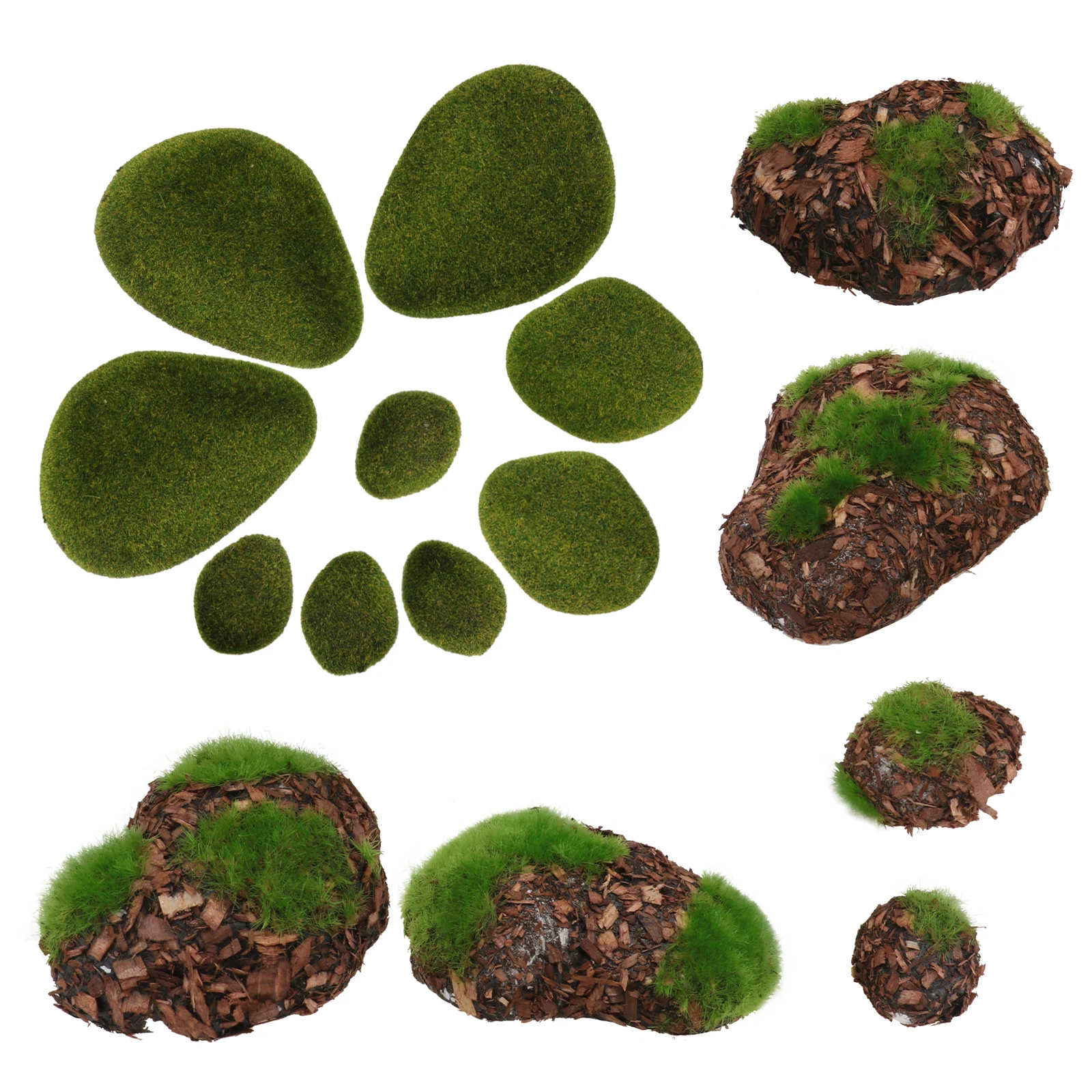 14 Pcs Moss Stone Decorative L scaping naments for Garden Bonsai Fish Tank HomeMossy L scaping Stone Rock Props
14 Pcs Moss Stone Decorative L scaping naments for Garden Bonsai Fish Tank HomeMossy L scaping Stone Rock Props