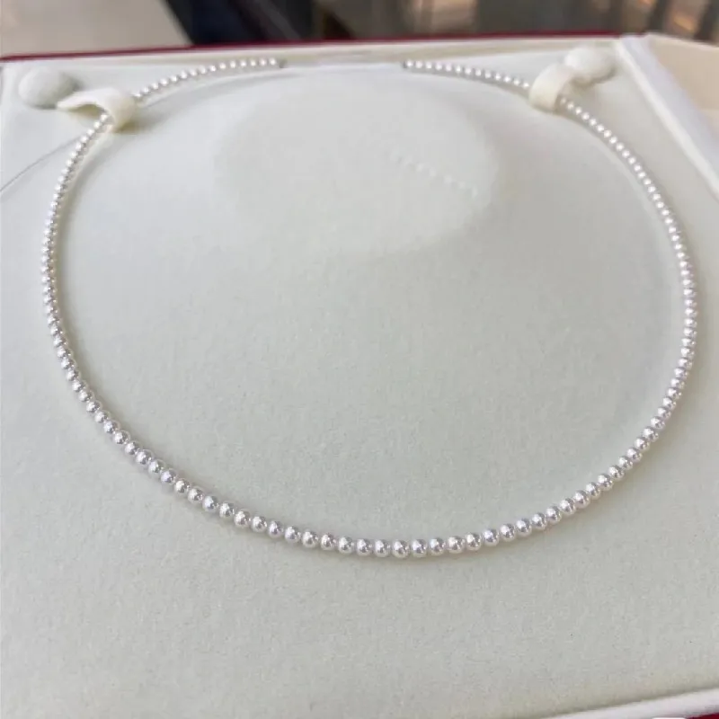 18K Solid Gold Natural Akoya Real 3-4mm Pearl Mini White Necklace Fine Jewelry Sweater Chain Simple Women Free Shipping
18K Solid Gold Natural Akoya Real 3-4mm Pearl Mini White Necklace Fine Jewelry Sweater Chain Simple Women Free Shipping