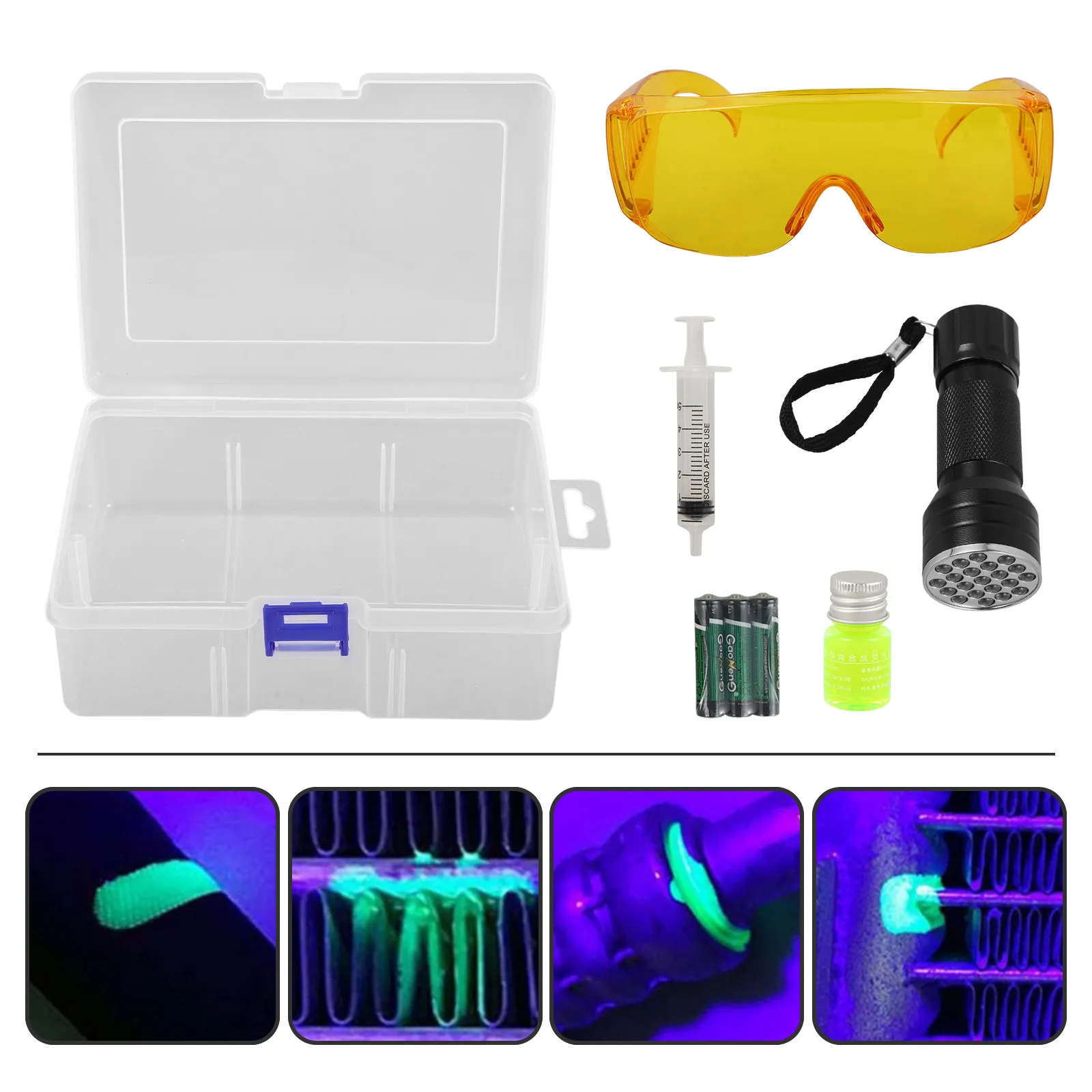 1 set Car Air Conditioner Leak Detection Tool Kit Flashlight Compatible Various Models Efficient Repair System
1 set Car Air Conditioner Leak Detection Tool Kit Flashlight Compatible Various Models Efficient Repair System