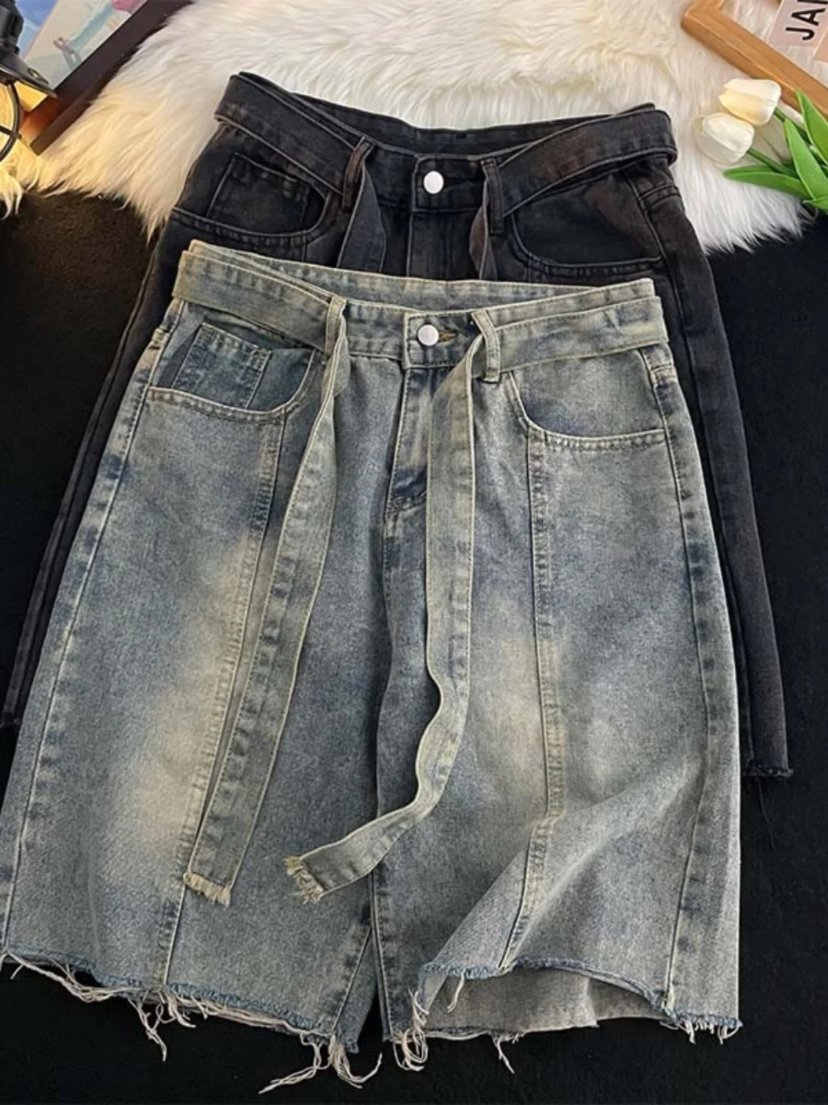 Summer Thin Waed Jeans orts Men's Trendy Brand Low Waist Straight Leg Anti-Dirt Casual High Street 5 Minutes orts
Summer Thin Waed Jeans orts Men's Trendy Brand Low Waist Straight Leg Anti-Dirt Casual High Street 5 Minutes orts