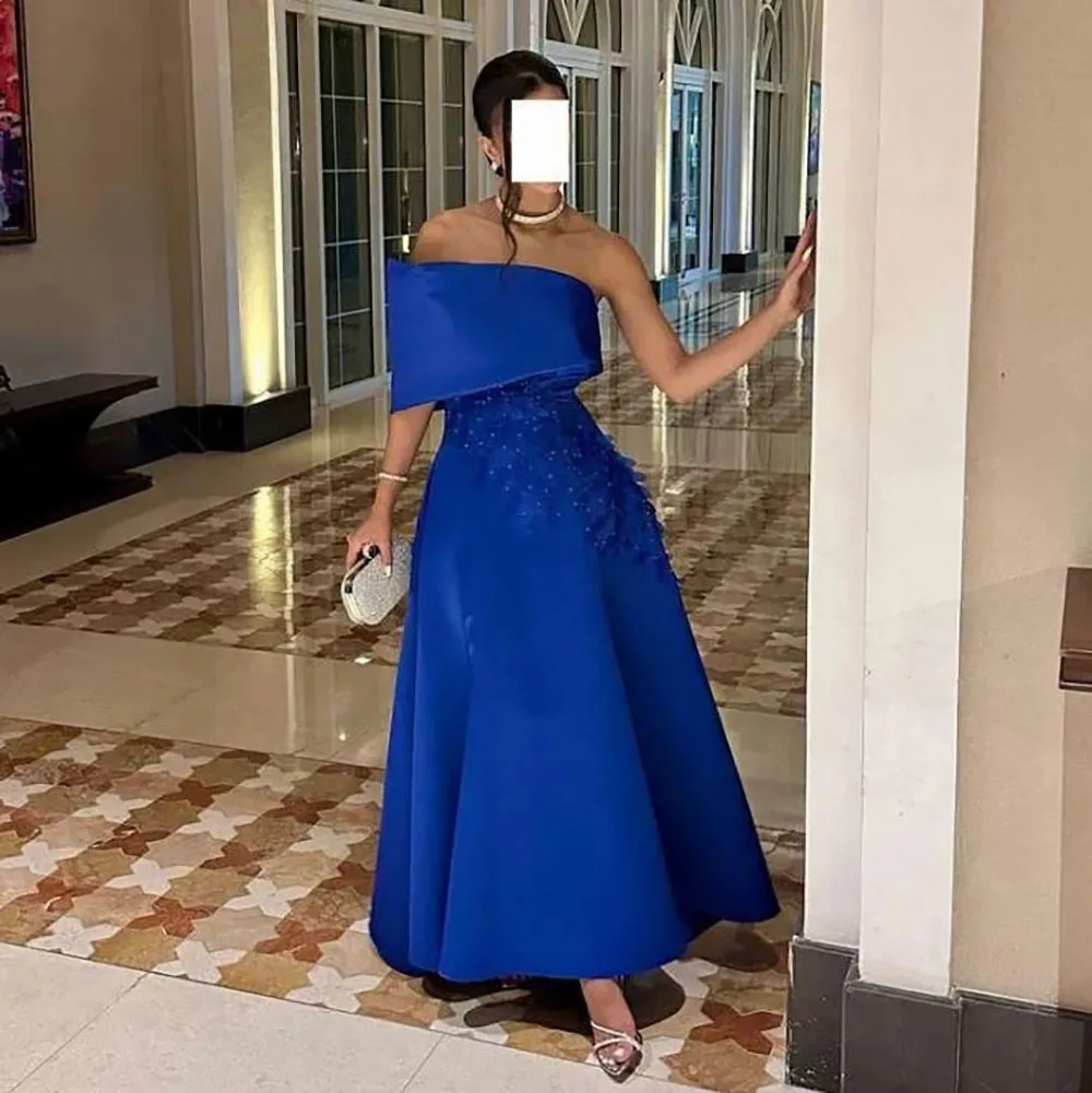 Msikoods Royal Blue Luxury Prom Drss Beads 3D flower Dubai Evening Dress One Shoulder Arabic Women Wedding Party Gown Customized
Msikoods Royal Blue Luxury Prom Drss Beads 3D flower Dubai Evening Dress One Shoulder Arabic Women Wedding Party Gown Customized
