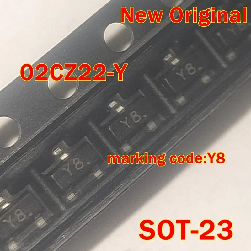 1pcs to 100pcs 02CZ22-Y SOT-23 New Original marking code:Y8 Zener Diode, 2.5%, 0.2W, Silicon, Unidirectional
1pcs to 100pcs 02CZ22-Y SOT-23 New Original marking code:Y8 Zener Diode, 2.5%, 0.2W, Silicon, Unidirectional