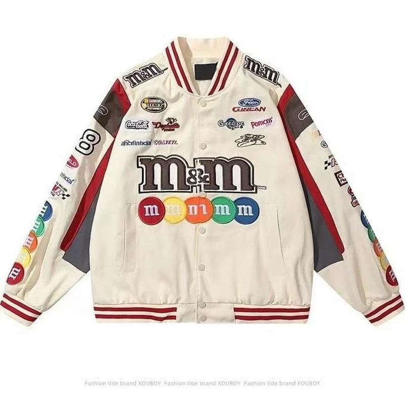 American Cartoon Embroidery Unisex Baseball Jacket Men's Women's Vintage Fashion Brand Loose Men Jacket Motorcycle Coat
American Cartoon Embroidery Unisex Baseball Jacket Men's Women's Vintage Fashion Brand Loose Men Jacket Motorcycle Coat