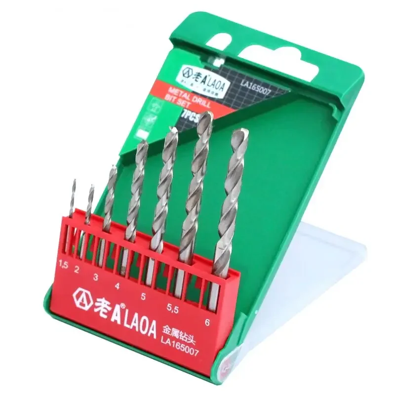 LAOA 7pcs High Speed Steel Twist Drills Set M2 Stainless Steel Sharp and Durable Drill Bits for Metal 6542HSS Metal Drill
LAOA 7pcs High Speed Steel Twist Drills Set M2 Stainless Steel Sharp and Durable Drill Bits for Metal 6542HSS Metal Drill