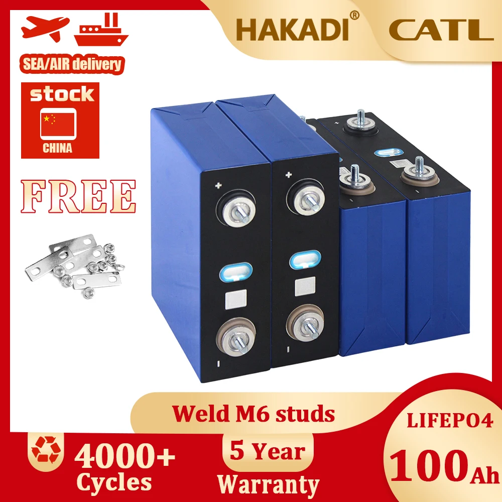 CATL 3.2V 100Ah Lifepo4 Rechargeable Batteries 4-16PCS Original Brand New Cell For Solar Energy Storage System Golf Cart
CATL 3.2V 100Ah Lifepo4 Rechargeable Batteries 4-16PCS Original Brand New Cell For Solar Energy Storage System Golf Cart