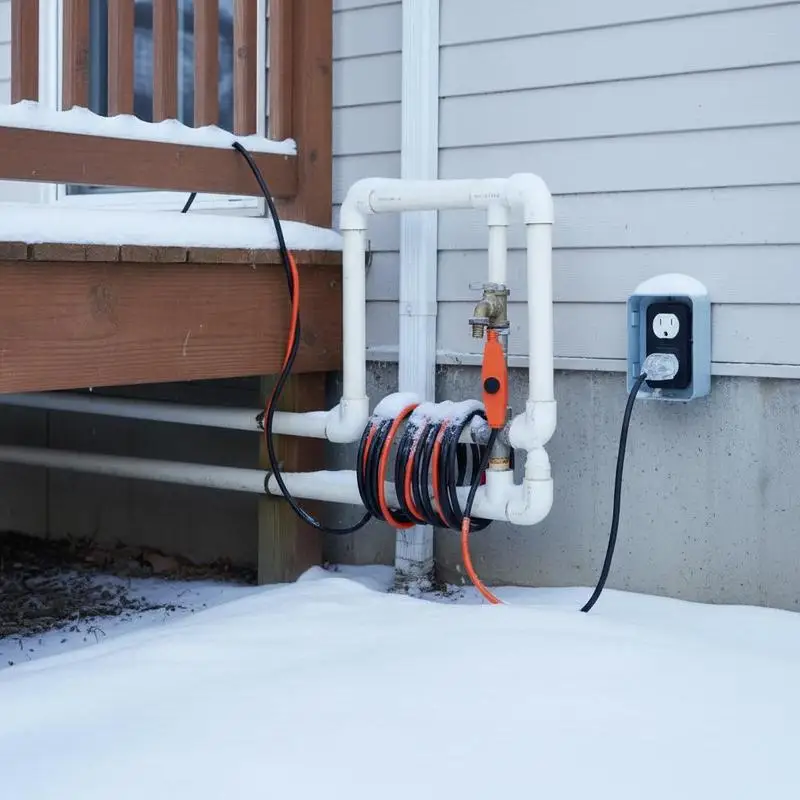 Pipeline Thermal Strip 60FT 7W/FT Heating Wire For RV Plumbing, Outdoor Taps, Attic Pipes, Integrated Thermostat PVC Hose Metal Plastic Tubing Winter Protection 120V Grounded Plug Heavy Duty Insulation
Pipeline Thermal Strip 60FT 7W/FT Heating Wire For RV Plumbing, Outdoor Taps, Attic Pipes, Integrated Thermostat PVC Hose Metal Plastic Tubing Winter Protection 120V Grounded Plug Heavy Duty Insulation