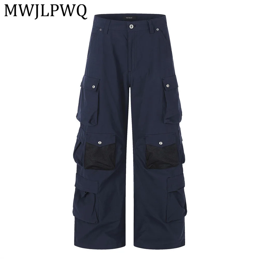 MWJLPWQ Multi-Pocket Functional Pants Men Street Trendy Design Multi-Pocket Cargo Niche Loose Wide-Leg Straight Trousers 15984
MWJLPWQ Multi-Pocket Functional Pants Men Street Trendy Design Multi-Pocket Cargo Niche Loose Wide-Leg Straight Trousers 15984