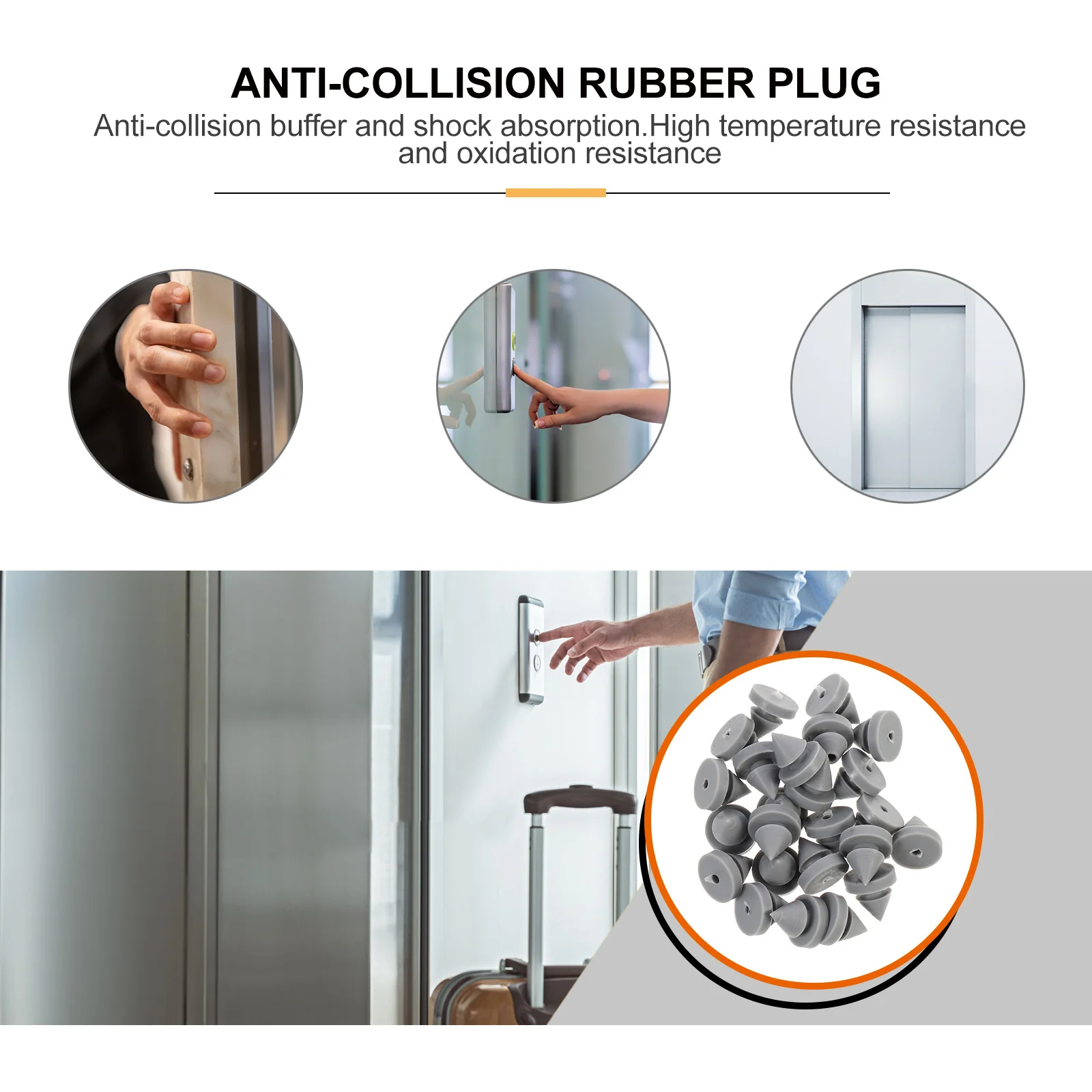 25pcs Anti-Collision Rubber Plug Elevator Door Spacers Silicone Bumpers Absorb Impact Protector For Home Mall Cabinet Furniture
25pcs Anti-Collision Rubber Plug Elevator Door Spacers Silicone Bumpers Absorb Impact Protector For Home Mall Cabinet Furniture