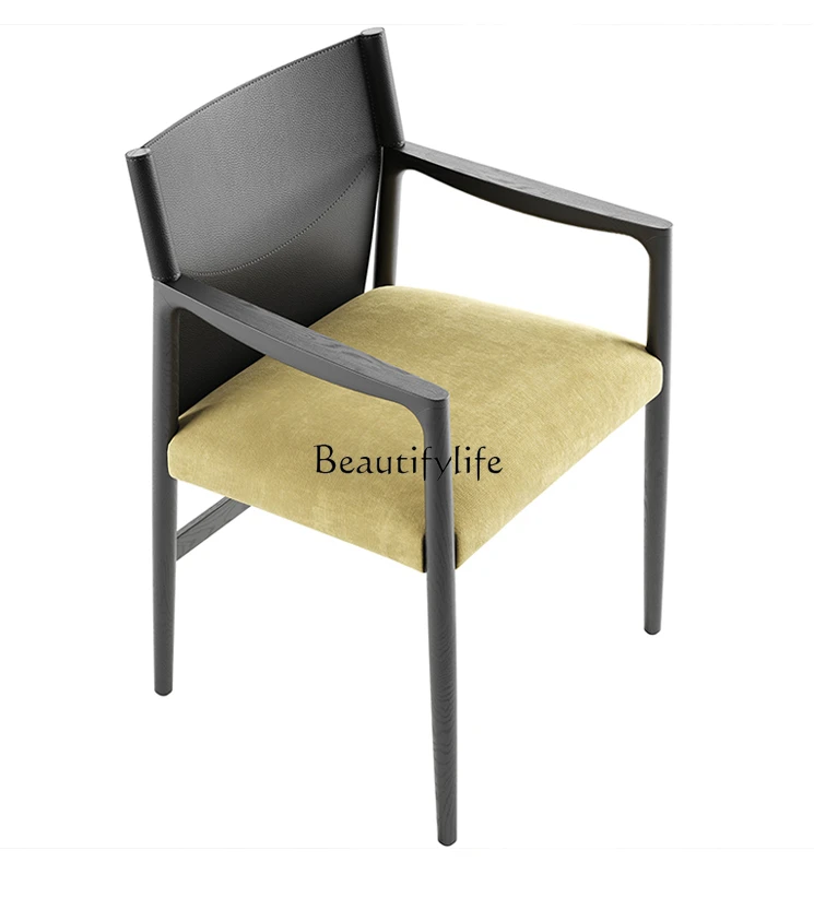 Italian Minimalist Solid Wood Light Luxury Study Chair High-End Saddle Leather Fabric Backrest Armchair
Italian Minimalist Solid Wood Light Luxury Study Chair High-End Saddle Leather Fabric Backrest Armchair