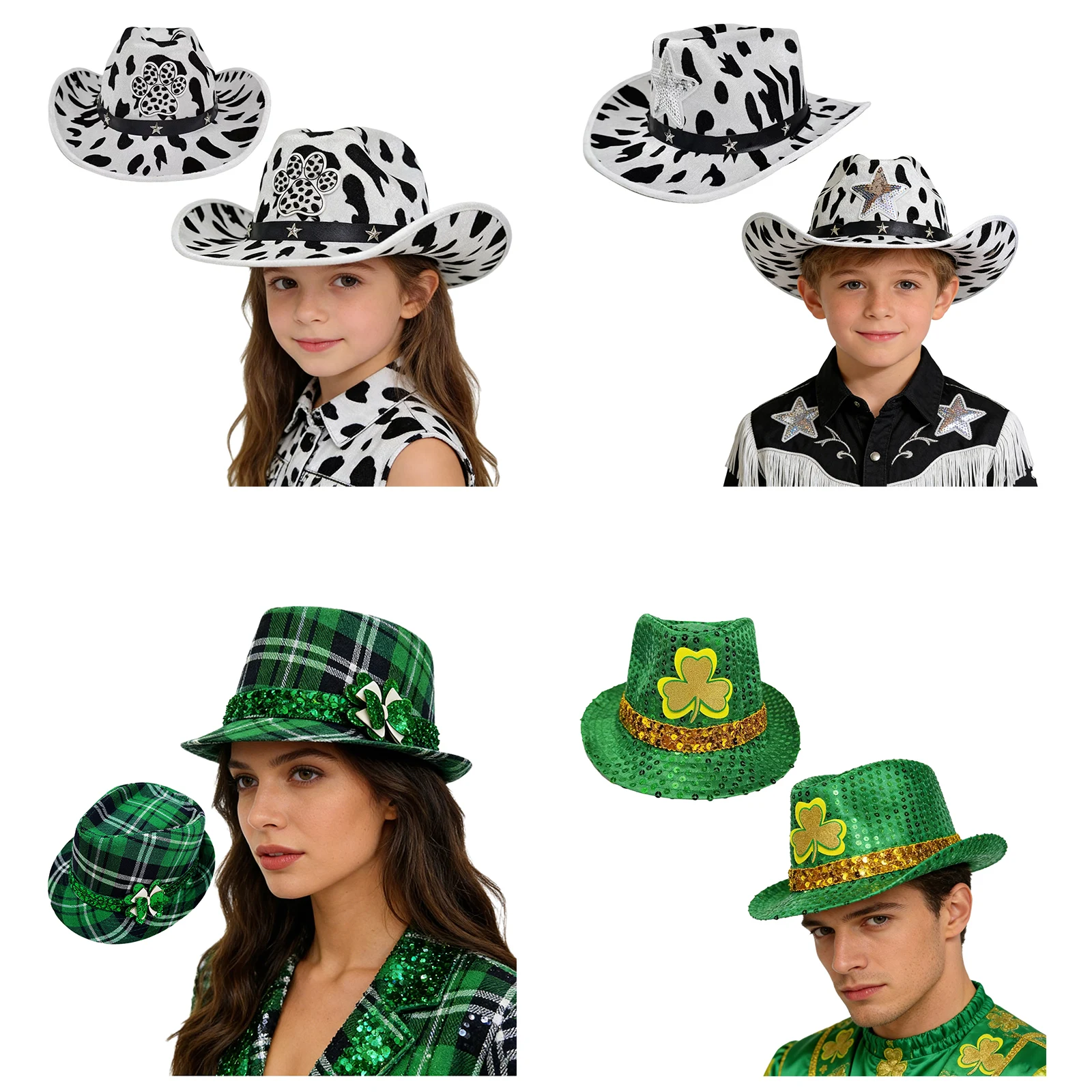Adults Kids Festival Top Hat for St Patrick Day Halloween Costume Accessory Cowgirl Hat for Wild West Themed Parties
Adults Kids Festival Top Hat for St Patrick Day Halloween Costume Accessory Cowgirl Hat for Wild West Themed Parties