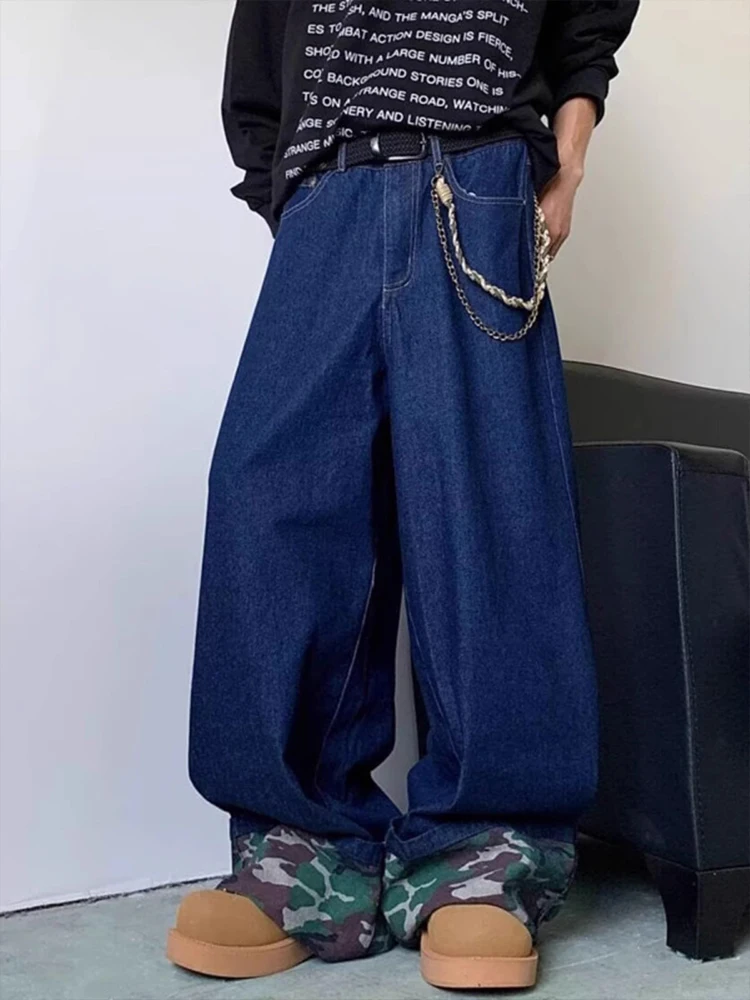American Retro Camouflage Cuffed Denim Jeans Men's Autumn Hiphop Design Wide Leg Hip Hop High Street Trendy Brand Long Pants
American Retro Camouflage Cuffed Denim Jeans Men's Autumn Hiphop Design Wide Leg Hip Hop High Street Trendy Brand Long Pants