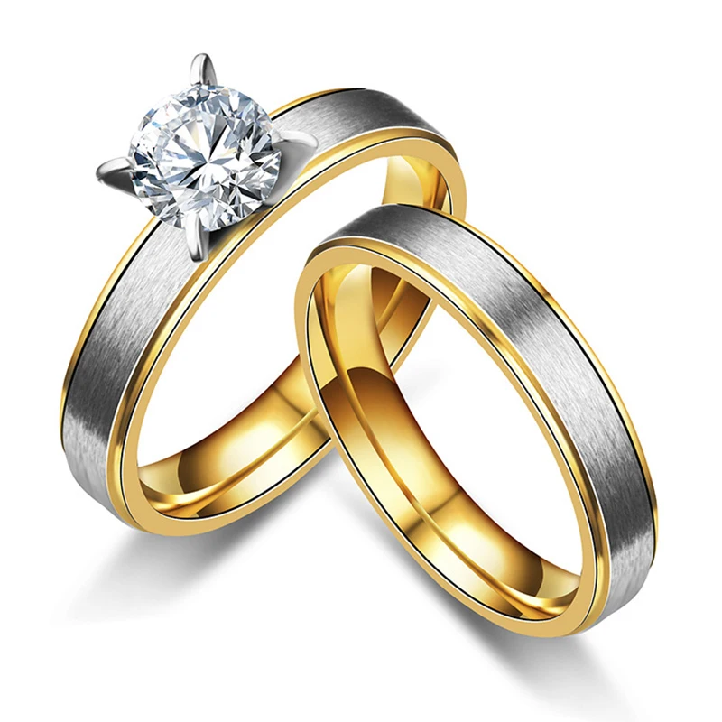 Trendy Charm Stainless Steel Rings For Women Shiny Zircon Pair Engagement Fashion Jewelry Rings For Male Party Wedding
Trendy Charm Stainless Steel Rings For Women Shiny Zircon Pair Engagement Fashion Jewelry Rings For Male Party Wedding