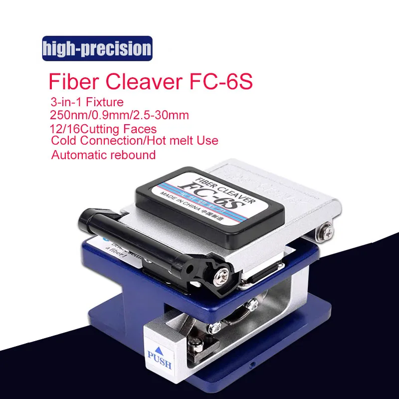 FC-6S Fiber Cleaver FTTH Optical Fiber Cable Cutting Tools Fiber Cable Cutter Knife Cold Contact16 Surface Blade Metal Material
FC-6S Fiber Cleaver FTTH Optical Fiber Cable Cutting Tools Fiber Cable Cutter Knife Cold Contact16 Surface Blade Metal Material