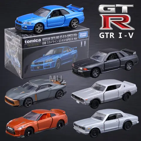 TOMY GTR R34 R32 R33 R35 GTR50 Skylin Alloy Car Diecasts & Toy Vehicles Car Model Miniature Scale Model Car For Children