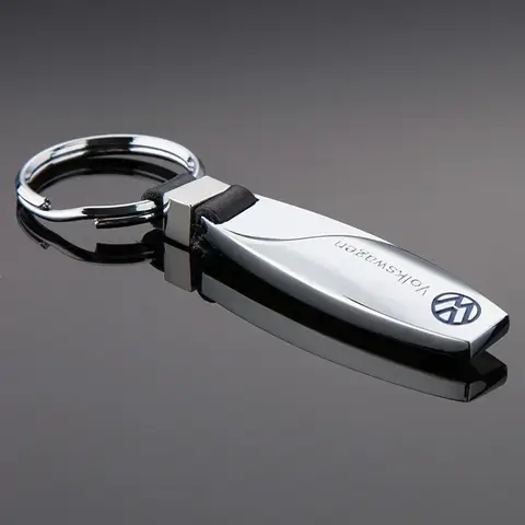 Metal Car Logo Keychain For Volkswagen Passat Jetta Lavida Sagitar Touareg Tiguan Vento T-ROC C-TREK Key Holder Keyring Pendant