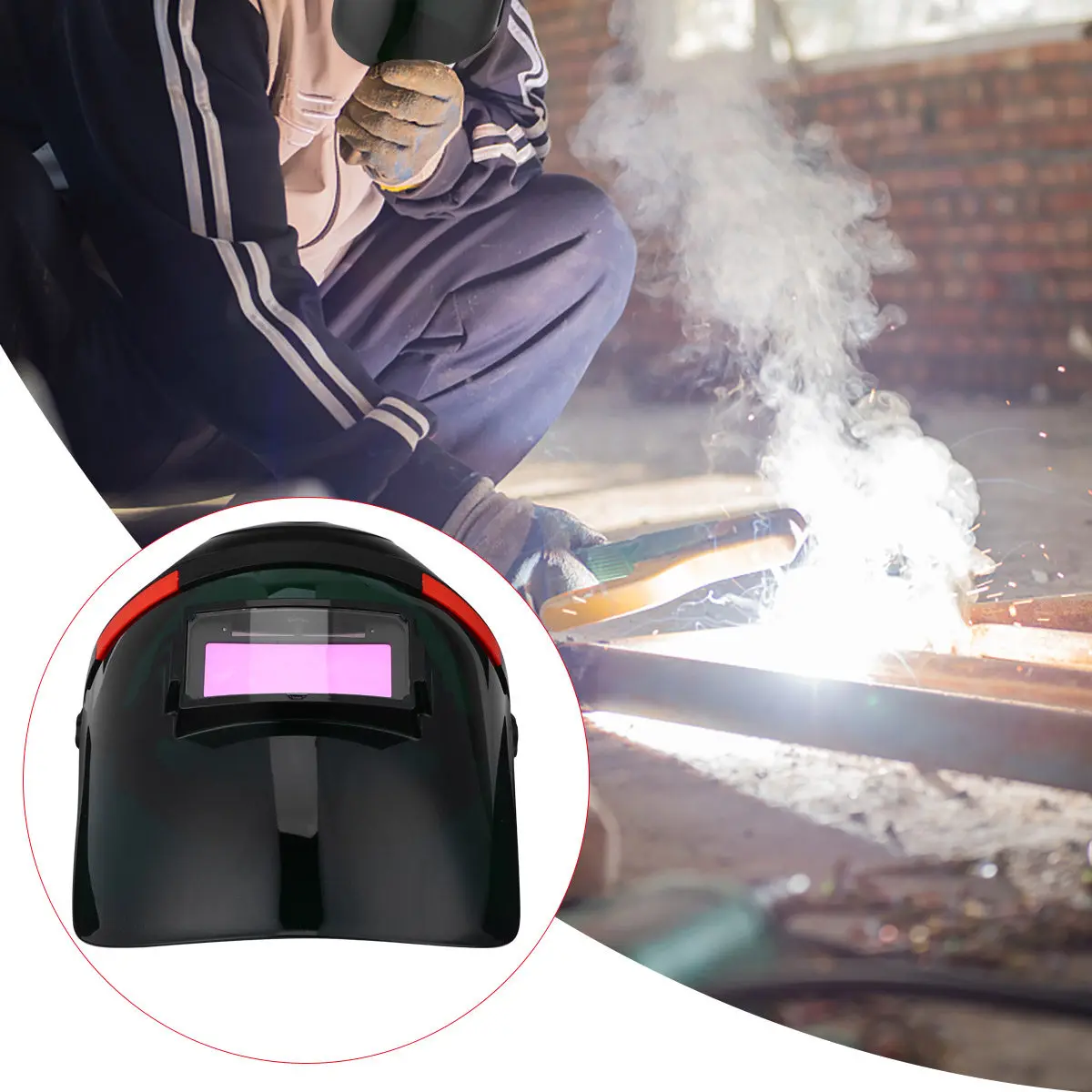 Auto Darkening Welding Mask Solar Rechargeable Wide View with Adjustable Sensitivity Shade Protection for Arc Tig Argon
Auto Darkening Welding Mask Solar Rechargeable Wide View with Adjustable Sensitivity Shade Protection for Arc Tig Argon