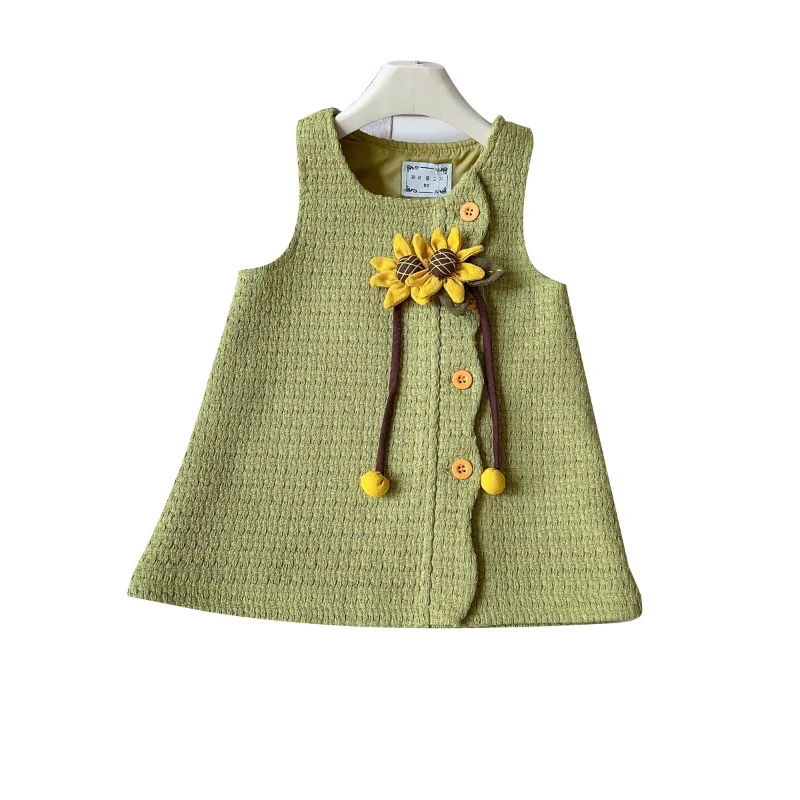 New Style Girls' Fashion Three Dimensional Flower Tank Dress Girls' Little Fragrant Style Dress Spring and Autumn
New Style Girls' Fashion Three Dimensional Flower Tank Dress Girls' Little Fragrant Style Dress Spring and Autumn