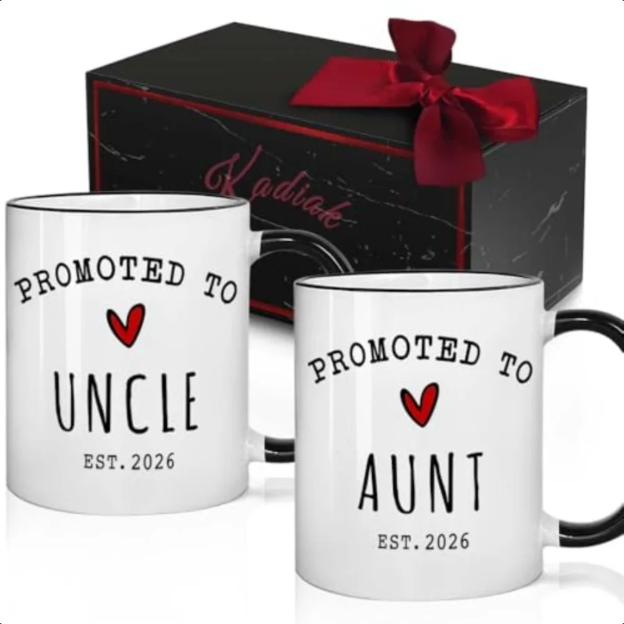 Promoted to Aunt Uncle 2026 Mugs Set Pregnancy Announcement Mug Gifts First Time Uncle Aunt Gifts Pregnancy Reveal Announcement 
Promoted to Aunt Uncle 2026 Mugs Set Pregnancy Announcement Mug Gifts First Time Uncle Aunt Gifts Pregnancy Reveal Announcement
