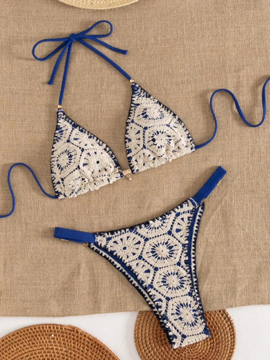 XS - L Halter Crochet Bikini Women Swimsuit Female Swimwear Two-pieces Bikini Set High Cut Bather Bathing Suit Swim Beachwear
XS - L Halter Crochet Bikini Women Swimsuit Female Swimwear Two-pieces Bikini Set High Cut Bather Bathing Suit Swim Beachwear