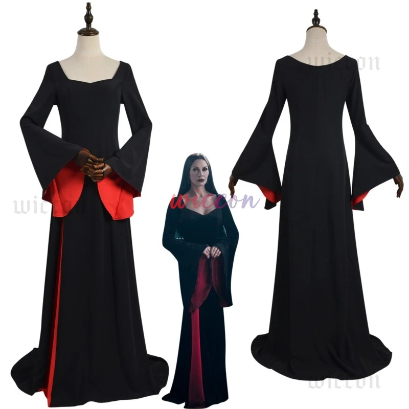 Morticia Косплей Костюм Черный Халат Парик Комплект Женское Готическое Платье Макси Юбка Для Взрослых Винтаж Хэллоуин Маскарад Вечеринка 
Morticia Косплей Костюм Черный Халат Парик Комплект Женское Готическое Платье Макси Юбка Для Взрослых Винтаж Хэллоуин Маскарад Вечеринка