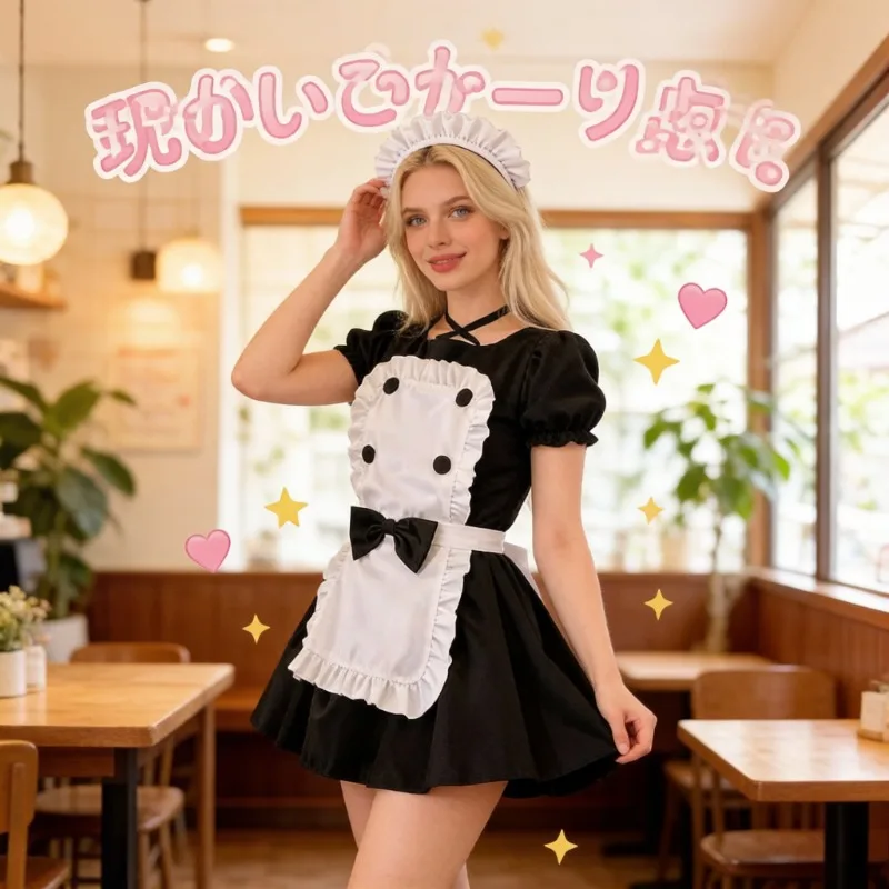 Black Sexy Princess Dress,Halloween Maid Outfit,Cos Maid Costume For Show Performance Role Play Sweet Lolita Daily Party Attire
Black Sexy Princess Dress,Halloween Maid Outfit,Cos Maid Costume For Show Performance Role Play Sweet Lolita Daily Party Attire