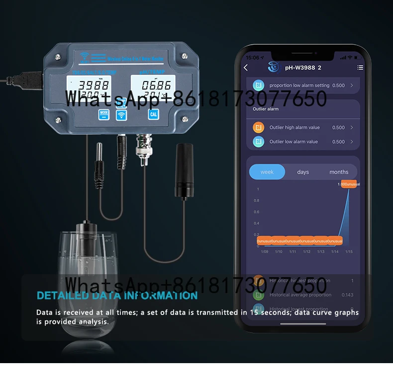 Онлайн-тестер качества воды 6-в-1 Многофункциональный интеллектуальный монитор Tuya APP Control WiFi PH EC TDS SALT S.G.Temp Meter для аквариума
Онлайн-тестер качества воды 6-в-1 Многофункциональный интеллектуальный монитор Tuya APP Control WiFi PH EC TDS SALT S.G.Temp Meter для аквариума