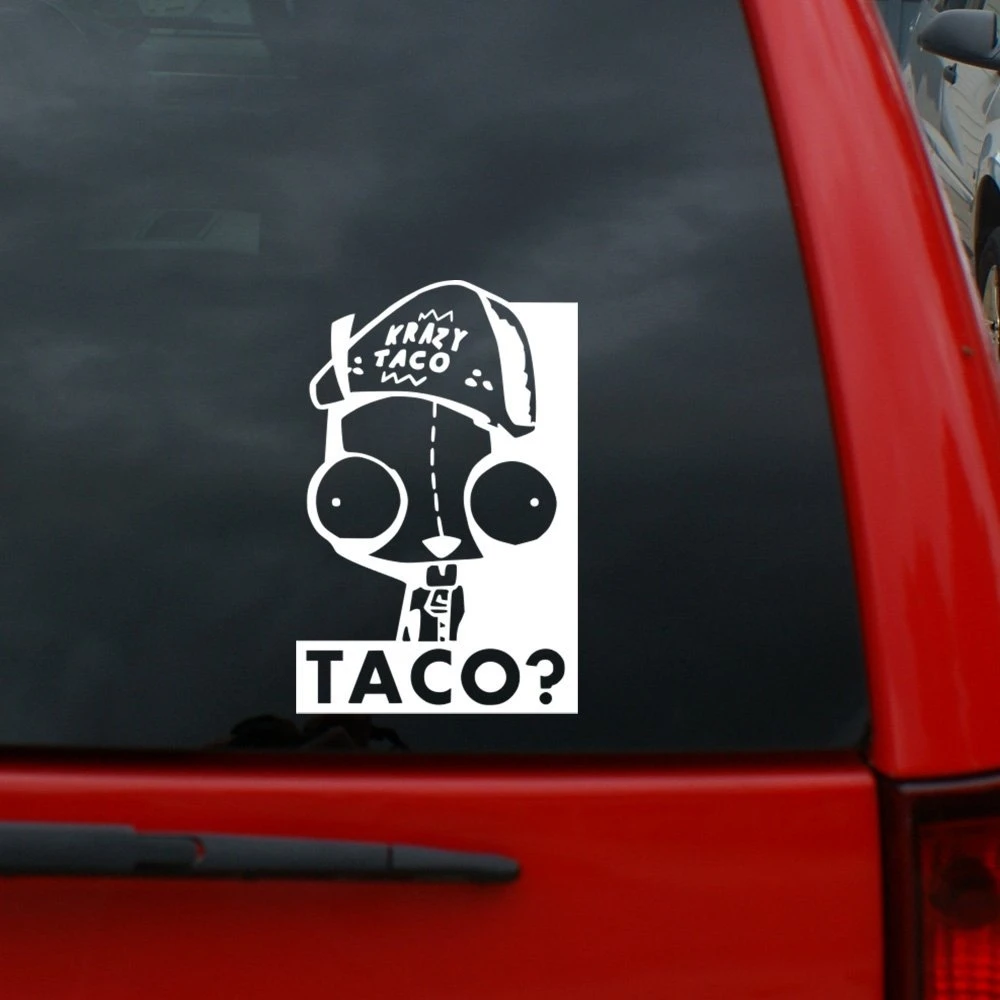 For Invader Zim - Gir Krazy Taco Tall Vinyl Decal Window Sticker Cars, Trucks, Windows, Walls, Laptops, and More.
For Invader Zim - Gir Krazy Taco Tall Vinyl Decal Window Sticker Cars, Trucks, Windows, Walls, Laptops, and More.