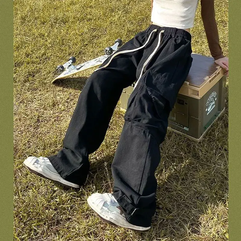 Spring Summer Women Multi Pocket Cargo Pants American Style Vintage Casual Hip Hop Pants Loose High Waist Straight Leg Trouser
Spring Summer Women Multi Pocket Cargo Pants American Style Vintage Casual Hip Hop Pants Loose High Waist Straight Leg Trouser