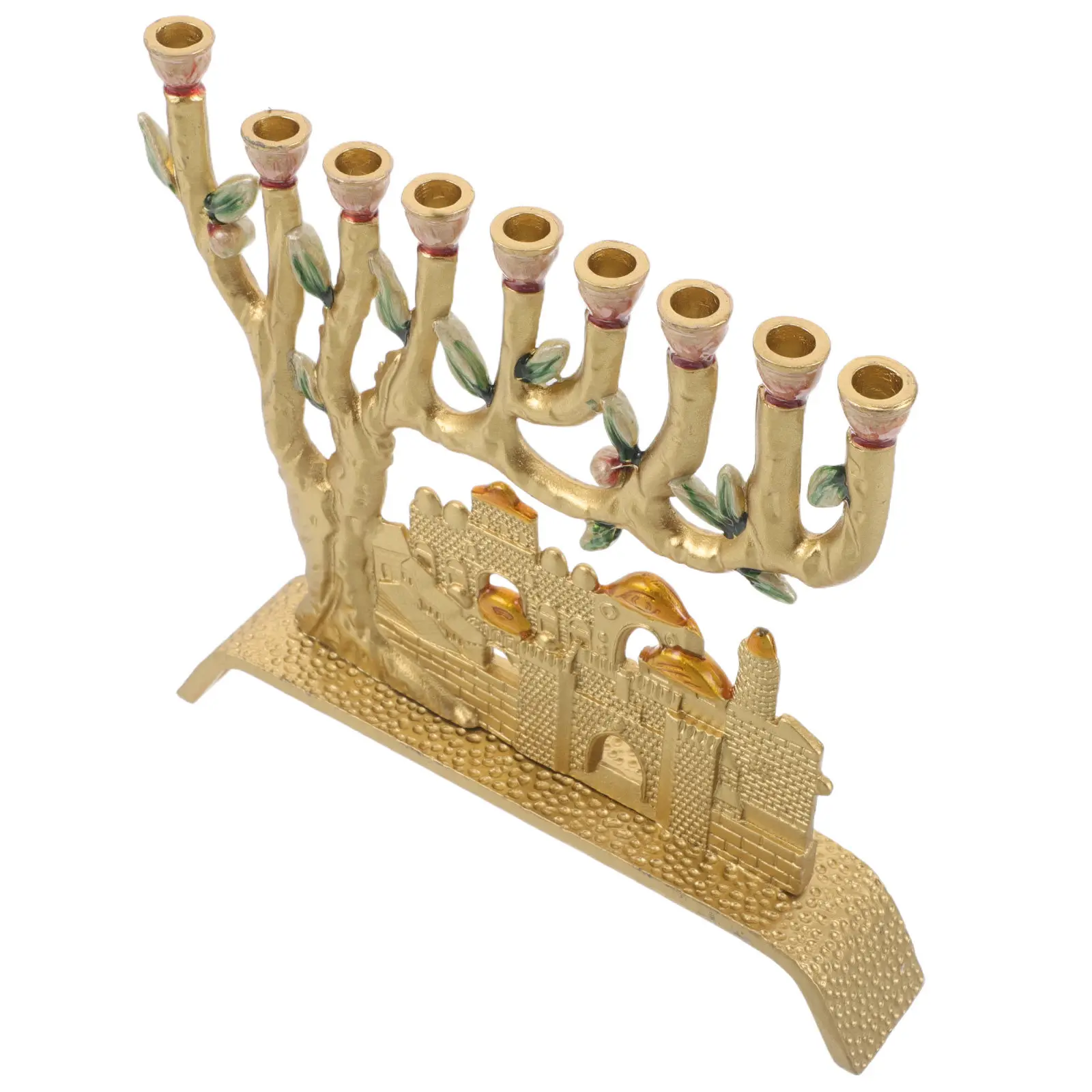 Jerusalem 9 Branch Luxury Holder Decorative Hanukkah Menorah Jewish Holiday Festival Judaica Religious Table Candelabra
Jerusalem 9 Branch Luxury Holder Decorative Hanukkah Menorah Jewish Holiday Festival Judaica Religious Table Candelabra