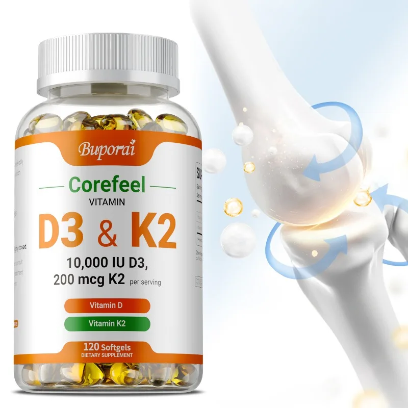 Vitamin D3 K2 - Support Joint Mobility, Strong Bones, Promotes Teeth and Joint Health, Improves Vitality and Immunity, Non-GMO
Vitamin D3 K2 - Support Joint Mobility, Strong Bones, Promotes Teeth and Joint Health, Improves Vitality and Immunity, Non-GMO