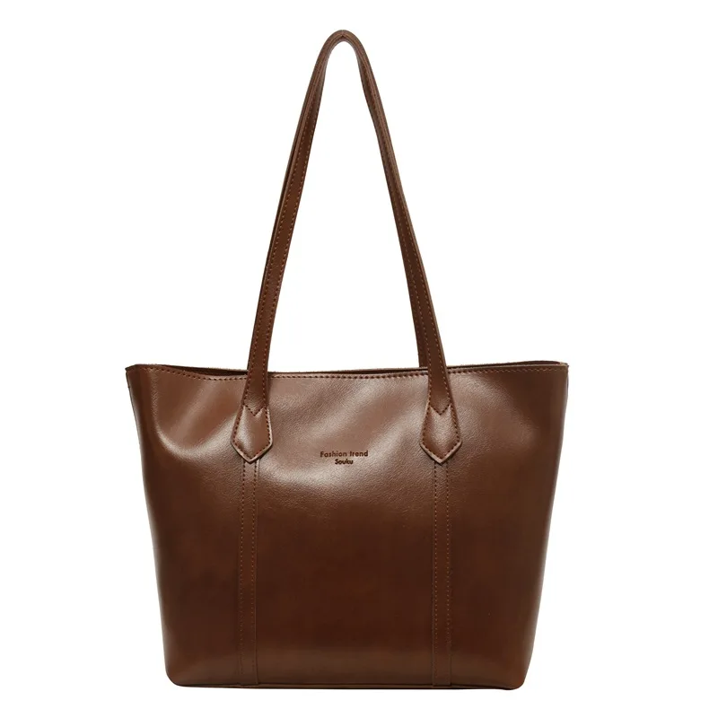 New Simple Handbag Solid Color Retro Versatile Women's Commuter Large Capacity Shoulder Bag
New Simple Handbag Solid Color Retro Versatile Women's Commuter Large Capacity Shoulder Bag