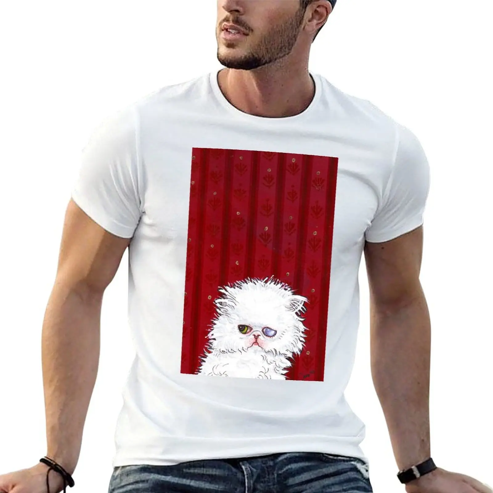 Creepy Cat Red T-Shirt cotton tshirt 100% t shirts with prints t shirt men 100% cotton luxury brand T-shirt
Creepy Cat Red T-Shirt cotton tshirt 100% t shirts with prints t shirt men 100% cotton luxury brand T-shirt
