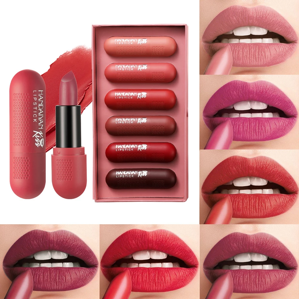 6 Colors Voice Recorder Lipstick Set Mini Matte Waterproof Long Lasting Non-stick Cup Lip Glaze Set Portable Lip Glosses Makeup
6 Colors Voice Recorder Lipstick Set Mini Matte Waterproof Long Lasting Non-stick Cup Lip Glaze Set Portable Lip Glosses Makeup