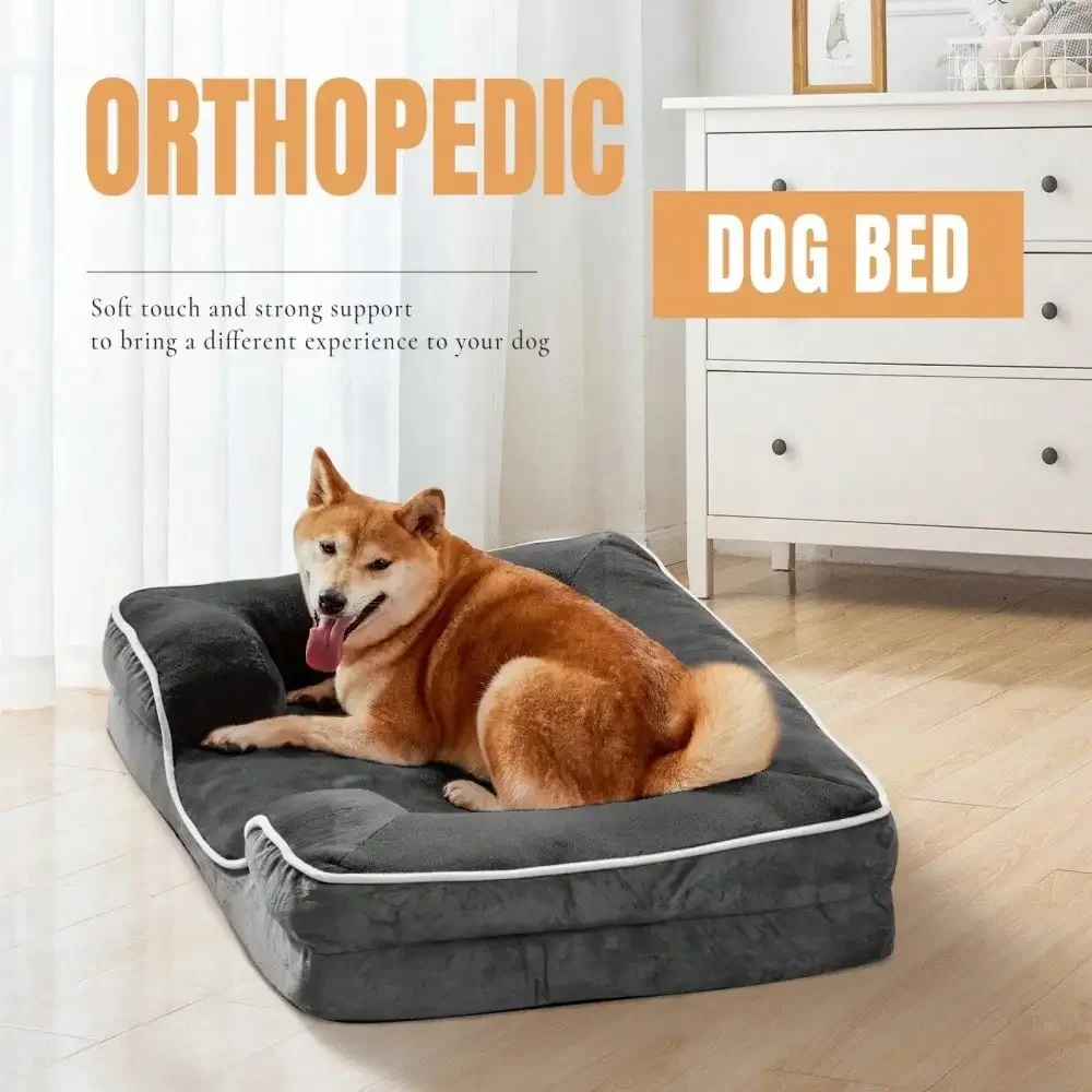 Dog Bed For Extra-Large Breeds - Non-Slip Base, Orthopedic Pet Sofa, Removable & Washable Cover, Dimensions: 42" L X 32" W X 6.5
Dog Bed For Extra-Large Breeds - Non-Slip Base, Orthopedic Pet Sofa, Removable & Washable Cover, Dimensions: 42" L X 32" W X 6.5