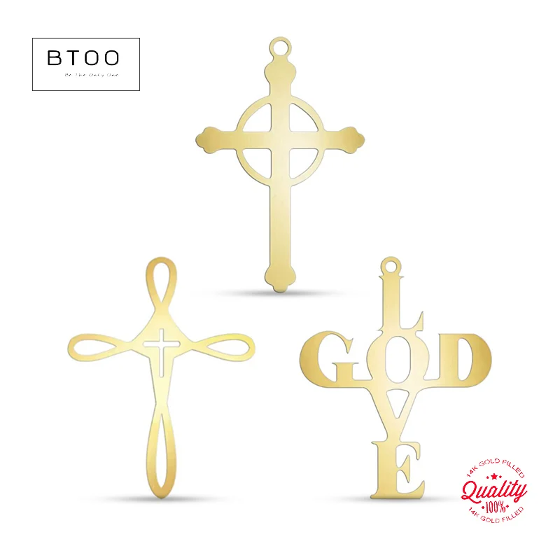 14K Gold Filled Cross Charm Connector DIY Jewelry Making Jesus Cross Necklace Bracelet Charms 14K Gold Filled
14K Gold Filled Cross Charm Connector DIY Jewelry Making Jesus Cross Necklace Bracelet Charms 14K Gold Filled