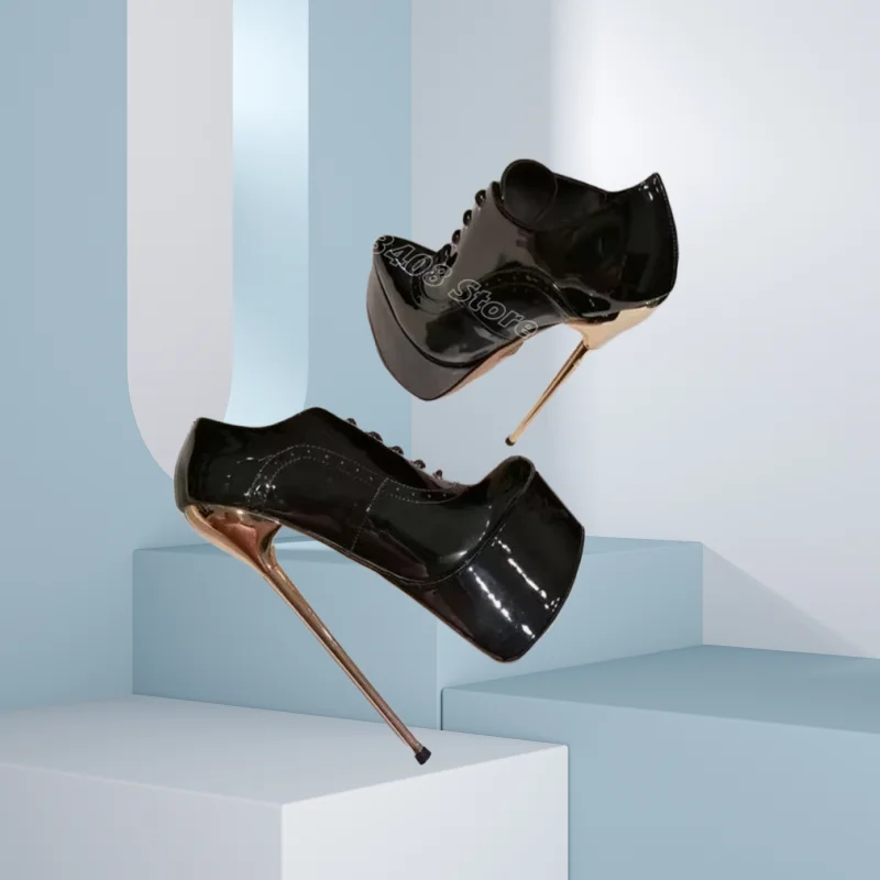 Black Patent Leather Platform Pumps Round Toe Lace up British Style Party Dress Women Fashion Spring Shoes Zapatos Para Mujere
Black Patent Leather Platform Pumps Round Toe Lace up British Style Party Dress Women Fashion Spring Shoes Zapatos Para Mujere