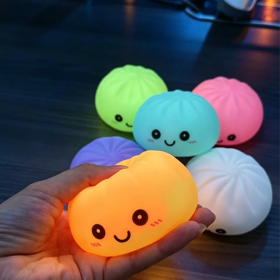 Aesthetic LED Bun: Glowing Dumpling Squishy Squeeze Toy, Realistic Food Ornament, Solid Gel Sensory Stress Reliever Gift
Aesthetic LED Bun: Glowing Dumpling Squishy Squeeze Toy, Realistic Food Ornament, Solid Gel Sensory Stress Reliever Gift