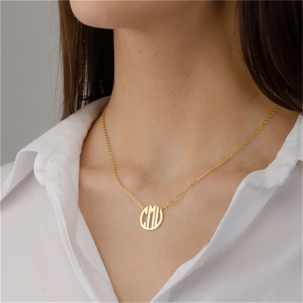 Personalised Custom Name Initials Necklace Stainless Steel Choker Collar GiftsJewelry for Women Gold Chain Letter Round Pendant
Personalised Custom Name Initials Necklace Stainless Steel Choker Collar GiftsJewelry for Women Gold Chain Letter Round Pendant