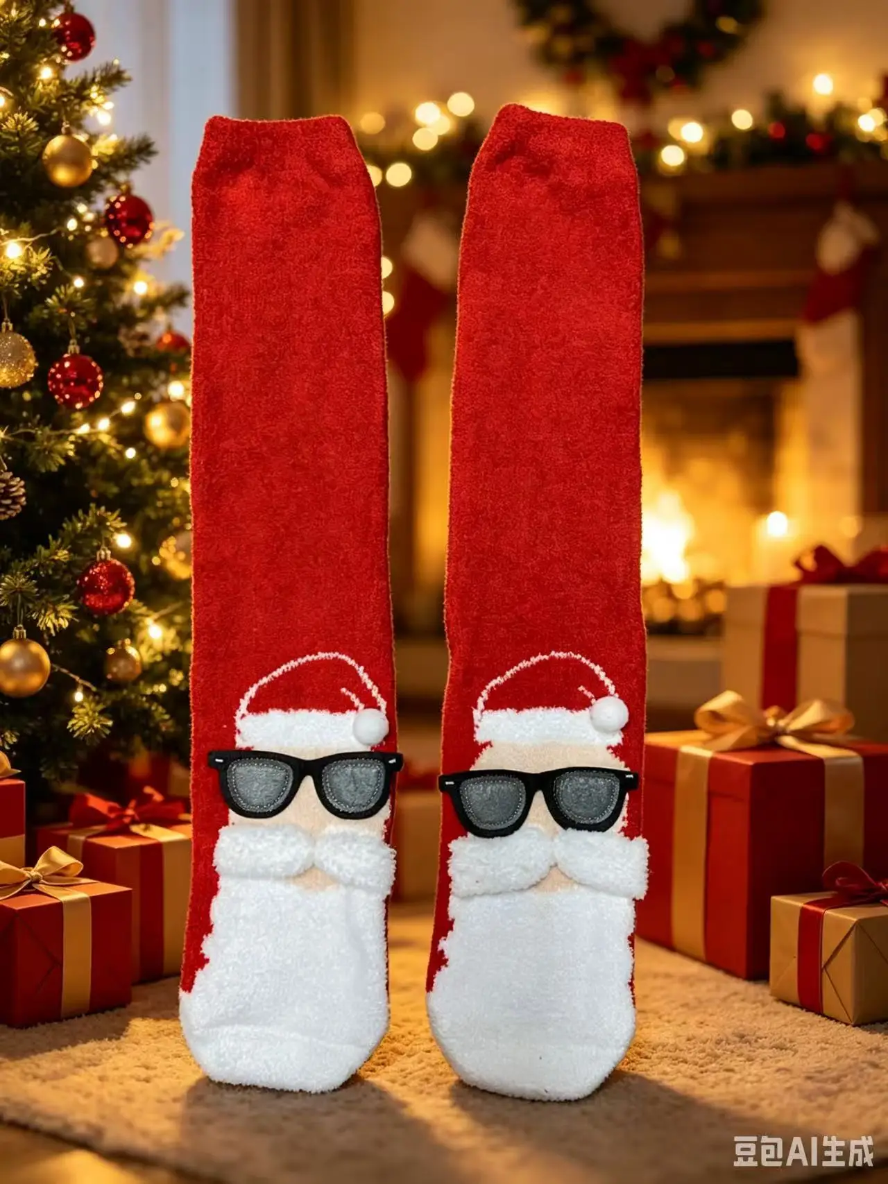 Autumn and winter holiday three-dimensional Santa Claus anti-slip stockings
Autumn and winter holiday three-dimensional Santa Claus anti-slip stockings