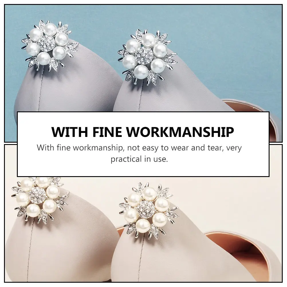 1 пара декоративных пряжек для обуви с жемчужной и стразовой отделкой, модные клипсы-украшения для туфель на каблуке, легко устанавливаются
1 пара декоративных пряжек для обуви с жемчужной и стразовой отделкой, модные клипсы-украшения для туфель на каблуке, легко устанавливаются