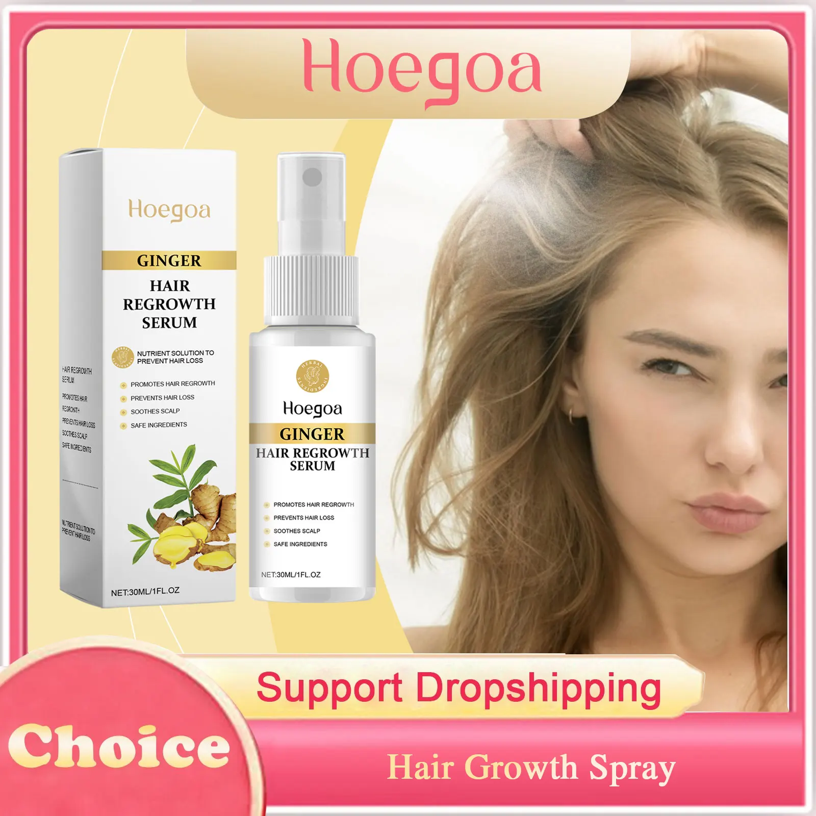 Hair Growth Spray Anti Hair Loss Soothing Scalp Deep Moisturizing Strengthen Hair Roots Refreshing Scalp Repairing Essence Spray
Hair Growth Spray Anti Hair Loss Soothing Scalp Deep Moisturizing Strengthen Hair Roots Refreshing Scalp Repairing Essence Spray