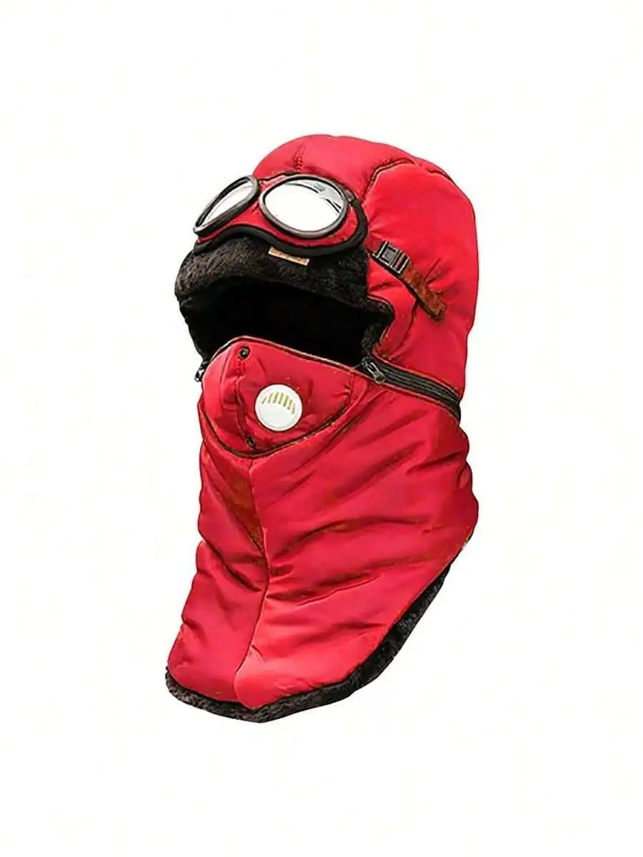 Red Winter Balaclava With Goggles For Men Skiing Snowboarding Cycling
Red Winter Balaclava With Goggles For Men Skiing Snowboarding Cycling