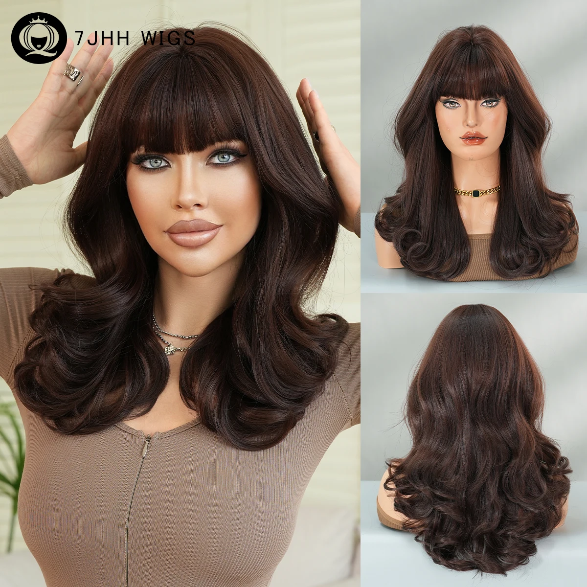 Long Body Wavy Dark Brown Wig for Women Daily Use High Density Synthetic Heat-Resistant Wigs with Neat Bangs Beginner Friendly
Long Body Wavy Dark Brown Wig for Women Daily Use High Density Synthetic Heat-Resistant Wigs with Neat Bangs Beginner Friendly
