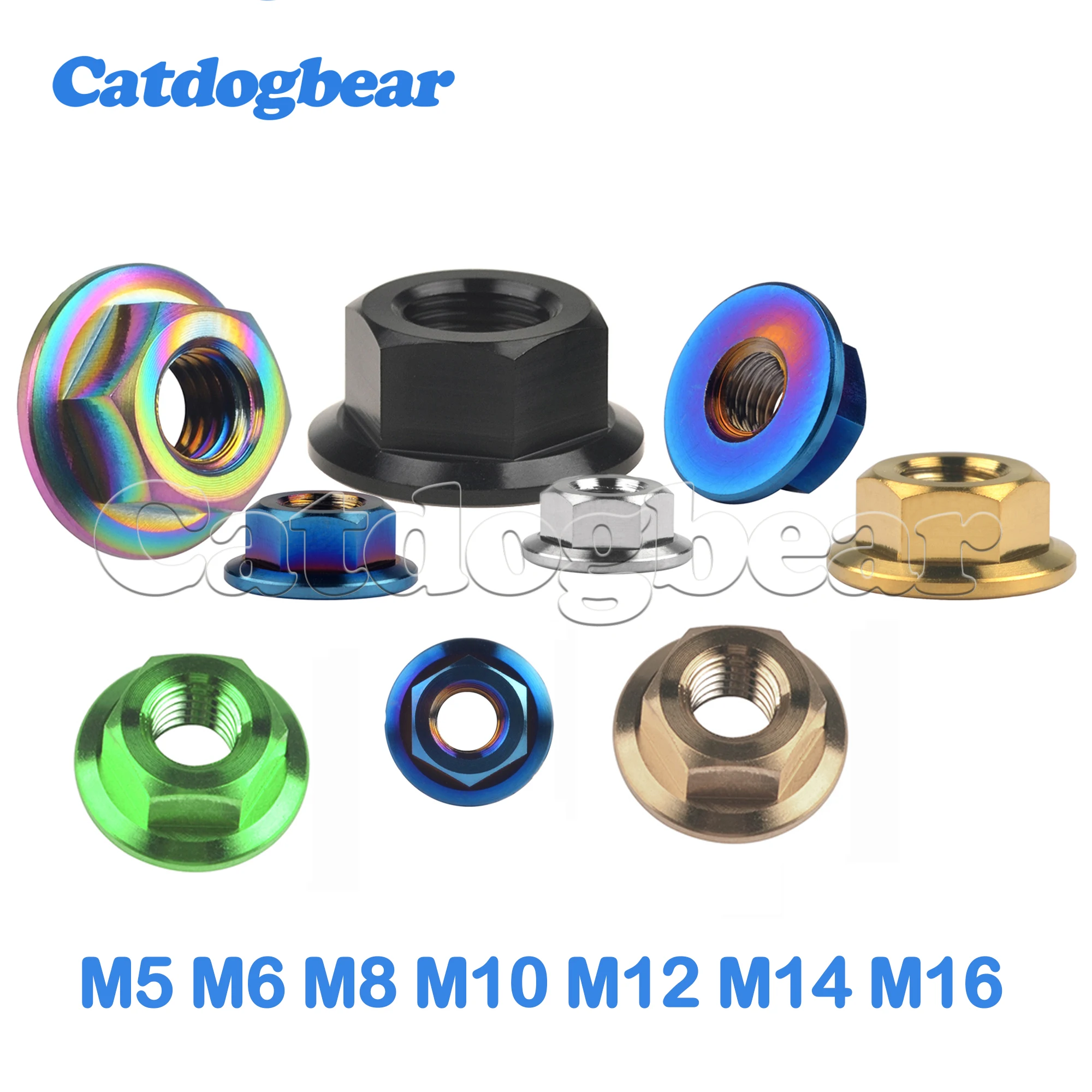 Catdogbear Titanium Nut M5 M6 M8 M10 M12 M14 M16 Flange Nuts for Bicycle Motorcycle Car
Catdogbear Titanium Nut M5 M6 M8 M10 M12 M14 M16 Flange Nuts for Bicycle Motorcycle Car
