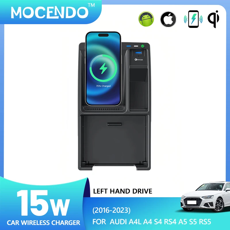 For Audi A4 B9 8W S4 2016~2022 2017 2018 2019 2020 2021 Car Wireless Charging Pad Armrest Storage Box Phone Fast Charger Plate
For Audi A4 B9 8W S4 2016~2022 2017 2018 2019 2020 2021 Car Wireless Charging Pad Armrest Storage Box Phone Fast Charger Plate