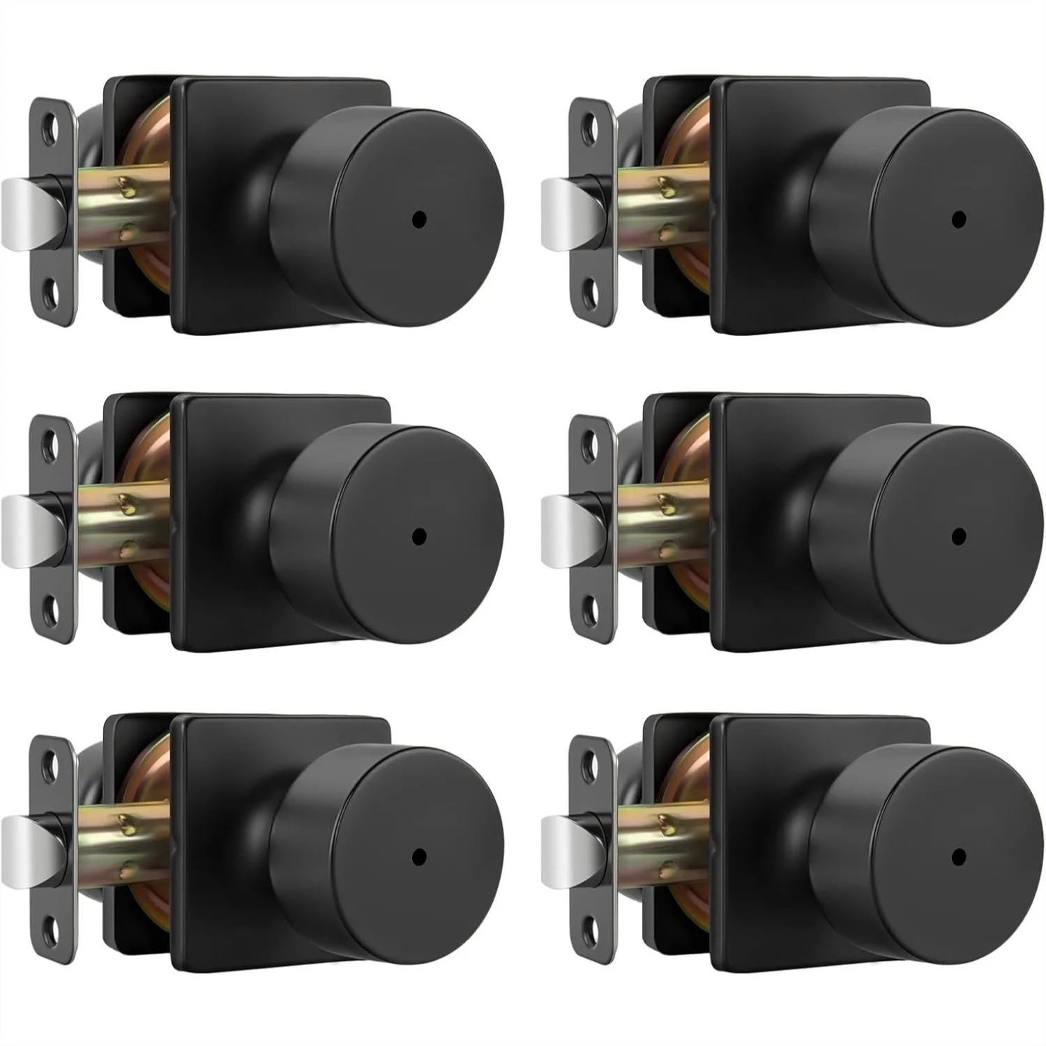 Privacy Bedroom Door Knobs with Lock, Matte Black Interior Door Knobs 6 Pack, Adjustable Latch for Bathroom
Privacy Bedroom Door Knobs with Lock, Matte Black Interior Door Knobs 6 Pack, Adjustable Latch for Bathroom