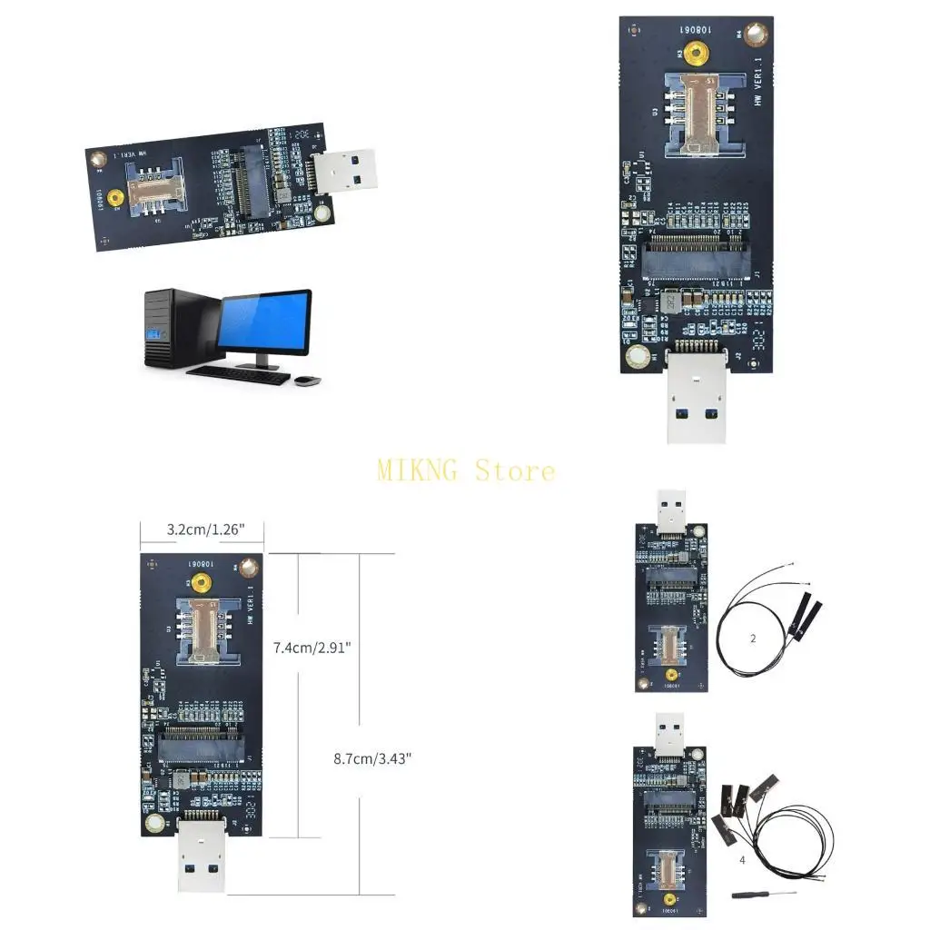 Адаптер WWan Card USB3.0 DW5811e DW5816E EM7455 L860-GL с антенной для SIM-слота, лучшая распродажа
Адаптер WWan Card USB3.0 DW5811e DW5816E EM7455 L860-GL с антенной для SIM-слота, лучшая распродажа