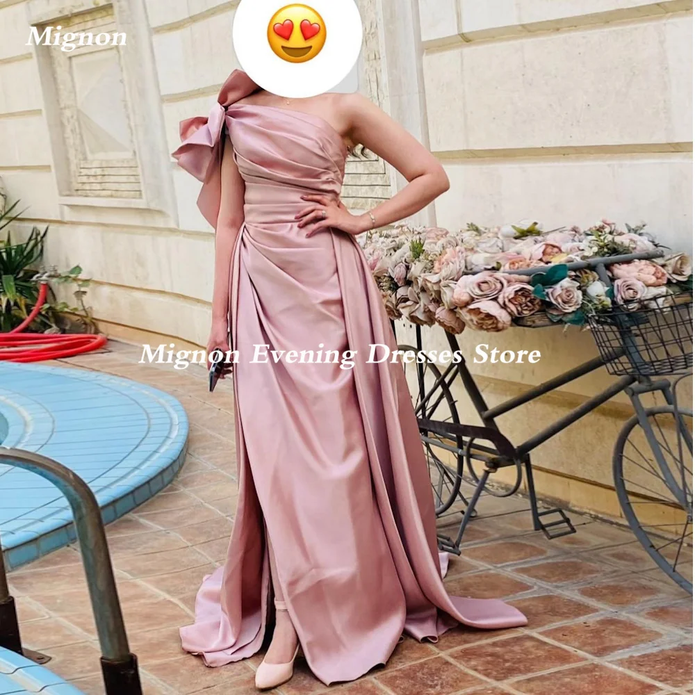 Mignon Satin Empire One-shoulder Prom Gown Bow Ruffle Evening Formal Floor-length Elegant Party Dresses for Women 2023
Mignon Satin Empire One-shoulder Prom Gown Bow Ruffle Evening Formal Floor-length Elegant Party Dresses for Women 2023