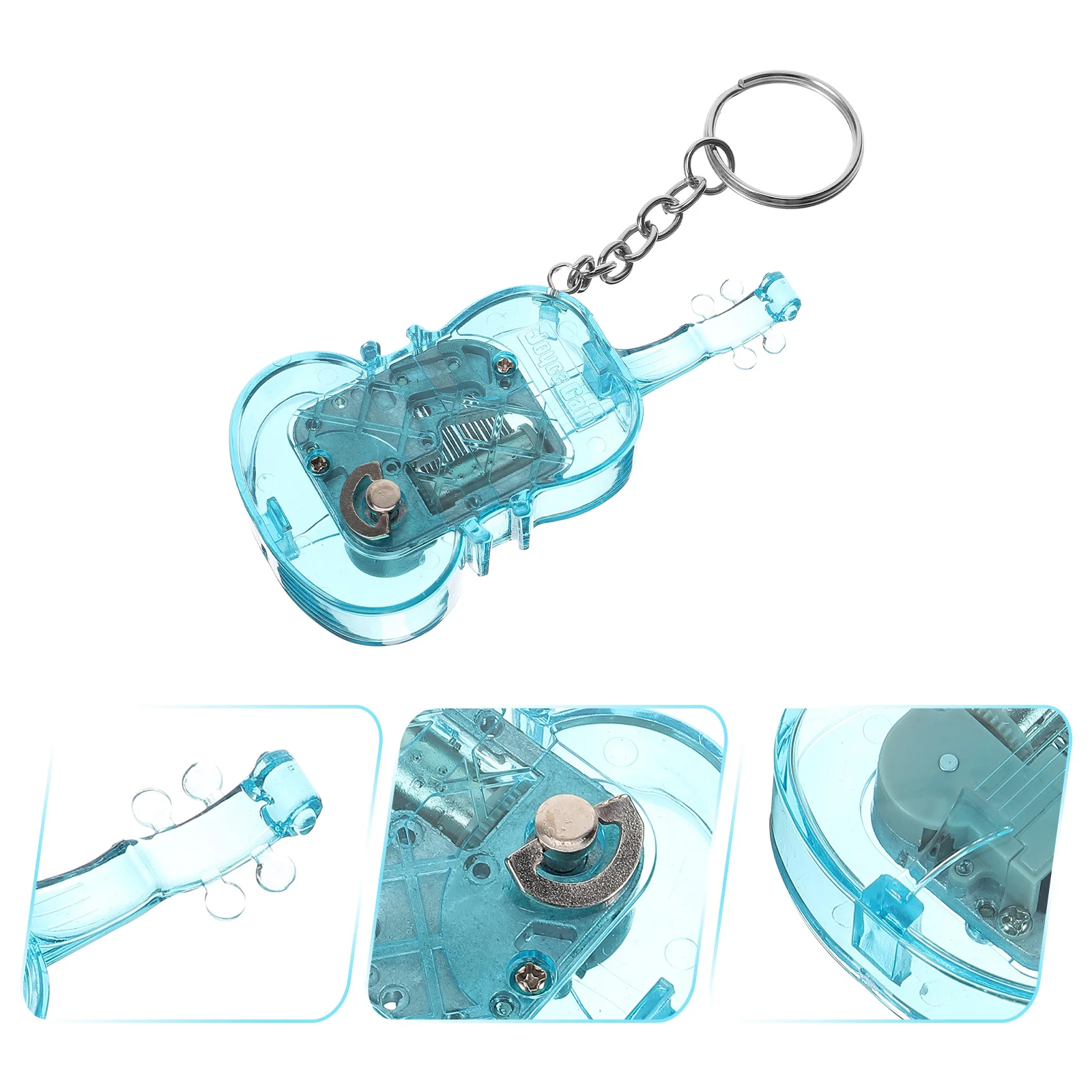 Violin Shaped Musical Box Keychain Acrylic Metal Portable Compact No Needed Music Playing Charm Pendant for Women
Violin Shaped Musical Box Keychain Acrylic Metal Portable Compact No Needed Music Playing Charm Pendant for Women